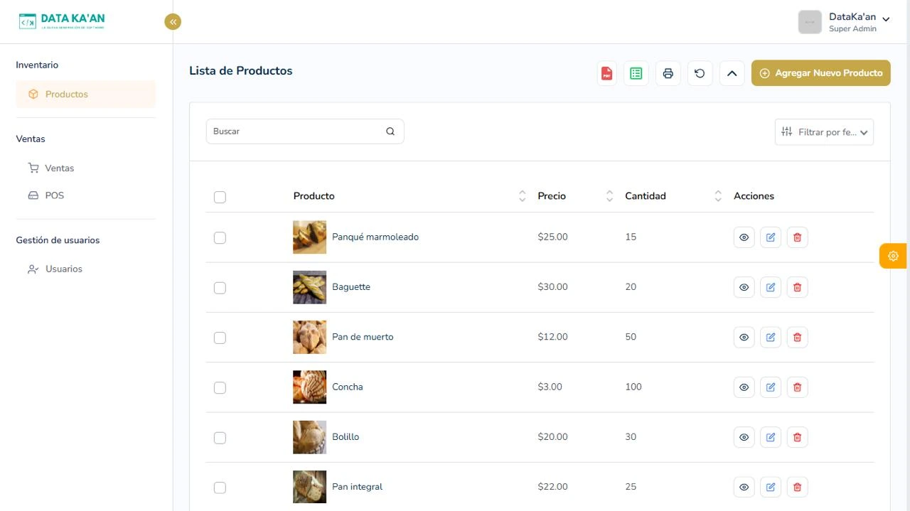 Punto de venta productos